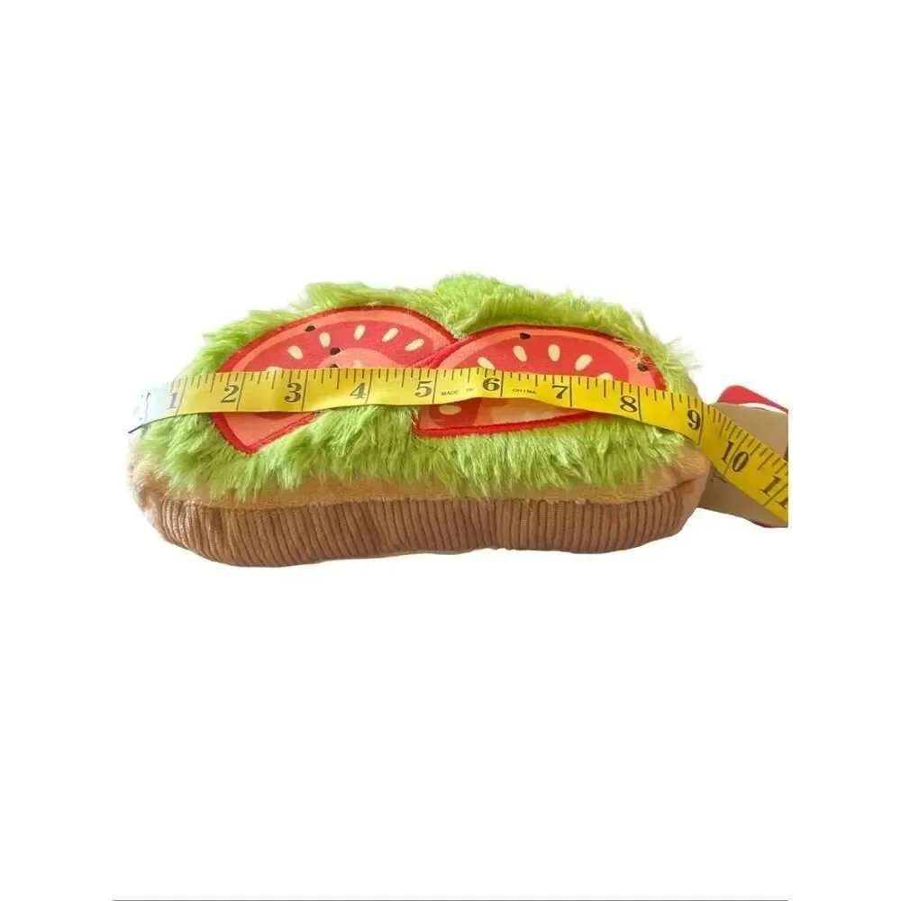 New P.L.A.Y. Barking Brunch Avo-doggo Toast Plush Dog Toy